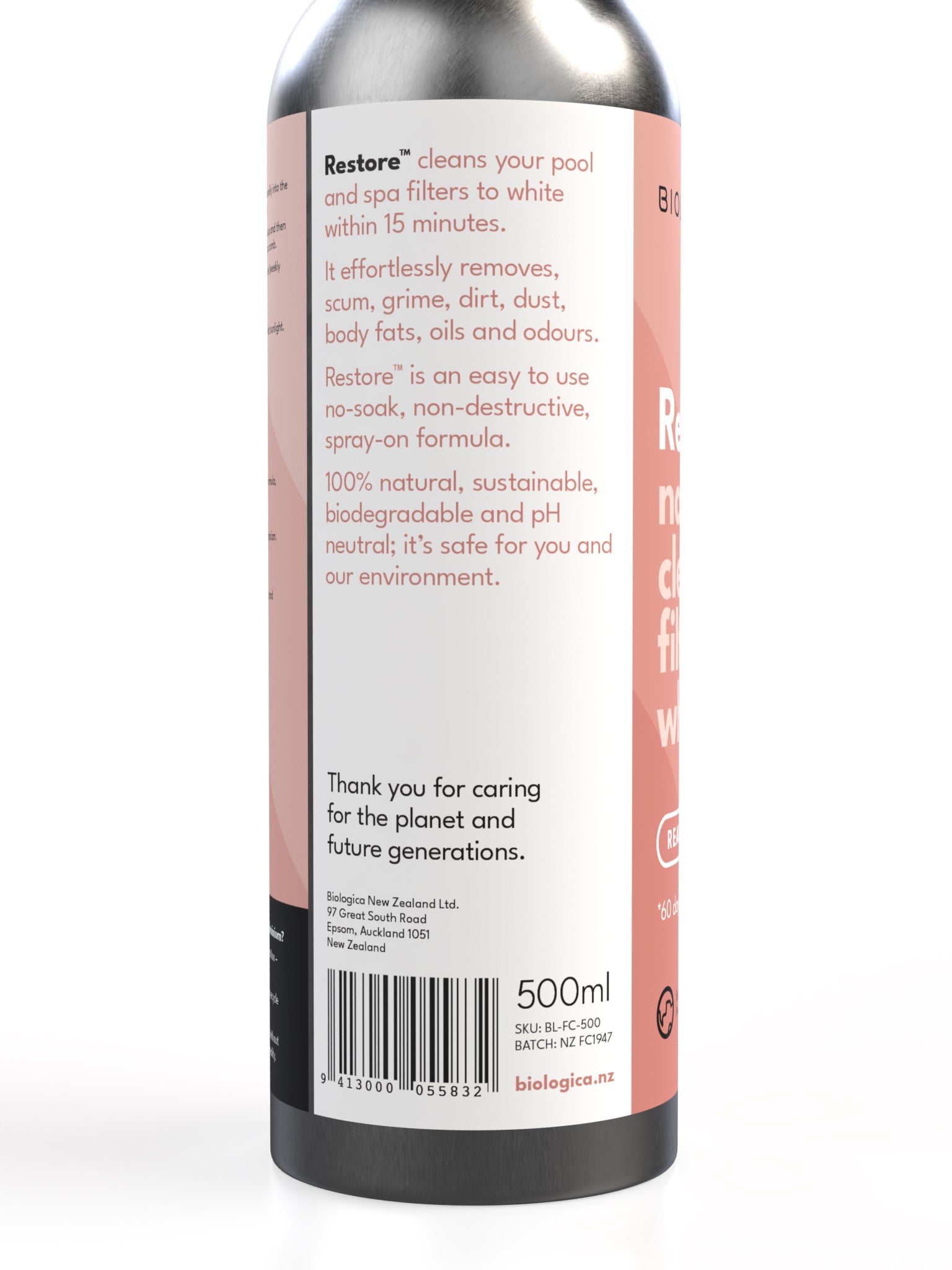 White Restore Restore | Spa Pool Filter Cleaner | Biologica
